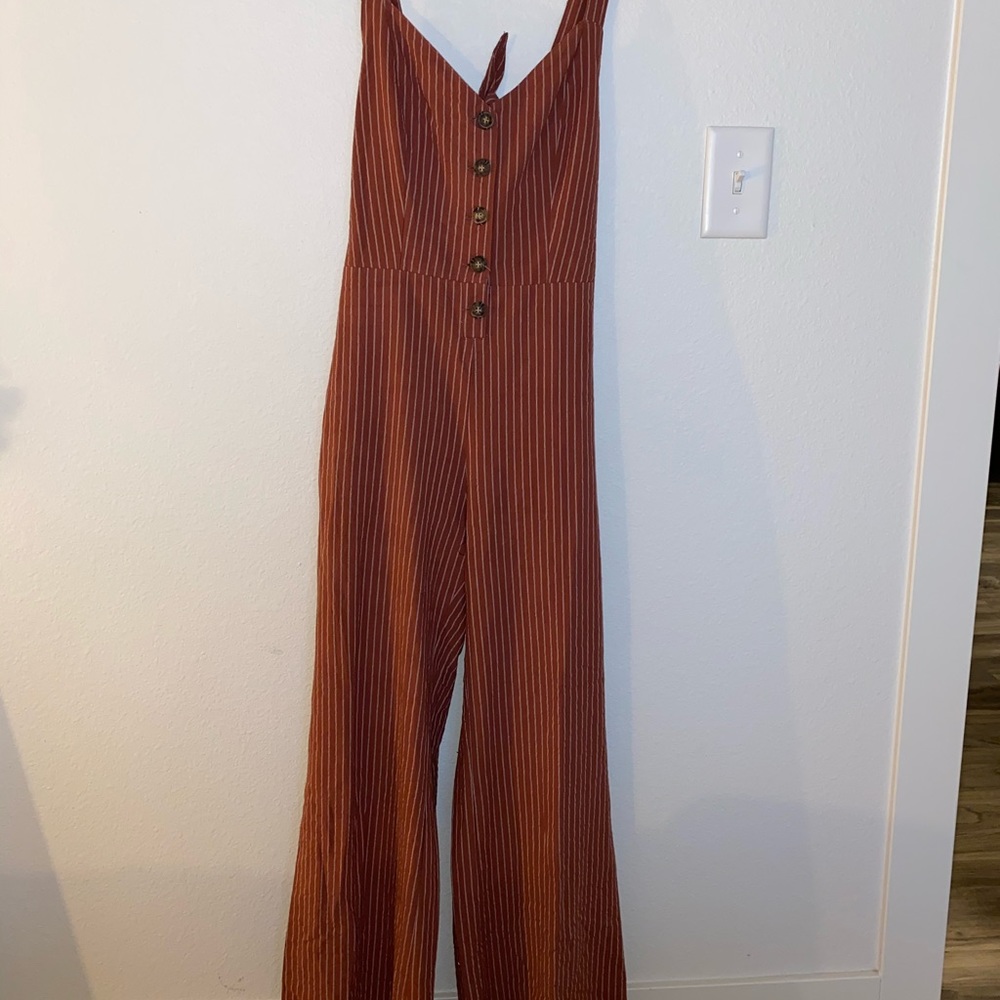 Orange Body Suit with Stripes